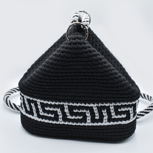 Handbags - 💕 Handmade Backpack with Greek Key Design